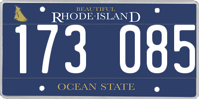 RI license plate 173085