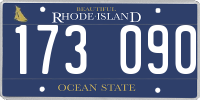 RI license plate 173090