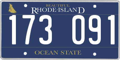 RI license plate 173091