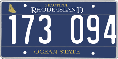 RI license plate 173094
