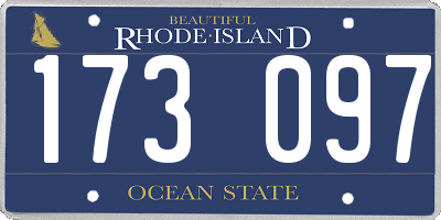 RI license plate 173097