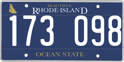 RI license plate 173098