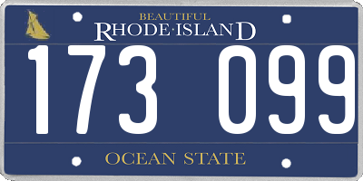 RI license plate 173099