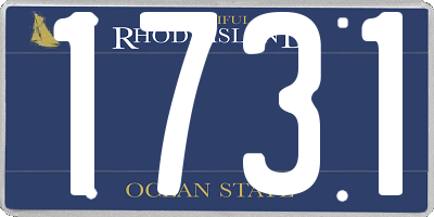 RI license plate 1731