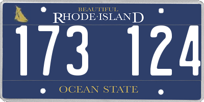 RI license plate 173124