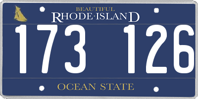 RI license plate 173126