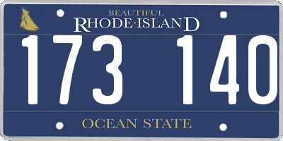 RI license plate 173140