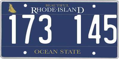 RI license plate 173145
