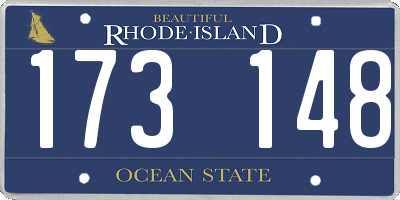 RI license plate 173148