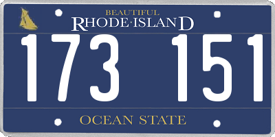 RI license plate 173151