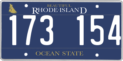 RI license plate 173154