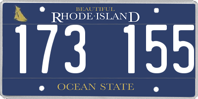RI license plate 173155