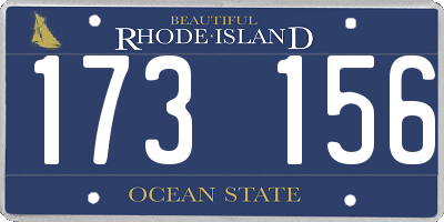 RI license plate 173156