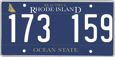 RI license plate 173159