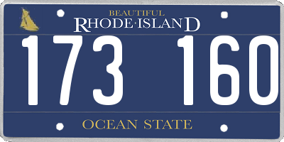 RI license plate 173160