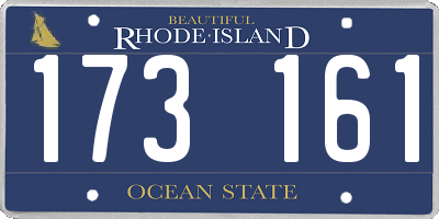 RI license plate 173161