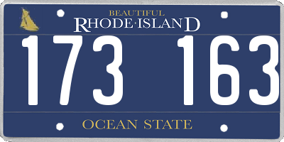 RI license plate 173163