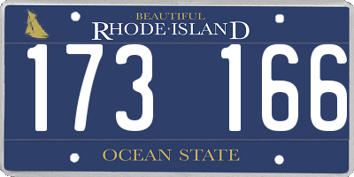RI license plate 173166