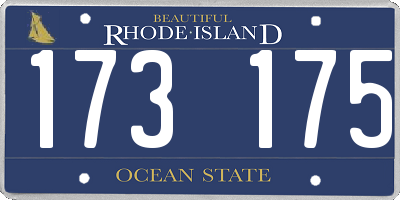 RI license plate 173175