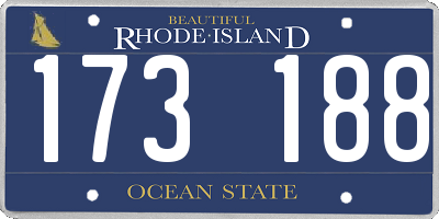 RI license plate 173188