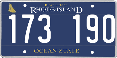 RI license plate 173190