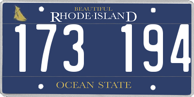 RI license plate 173194