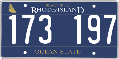 RI license plate 173197