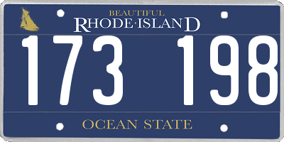 RI license plate 173198