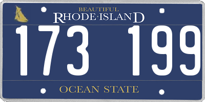 RI license plate 173199