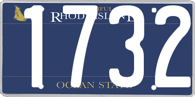 RI license plate 1732