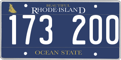 RI license plate 173200