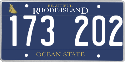 RI license plate 173202
