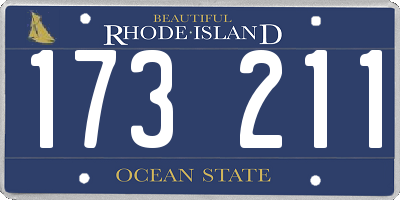 RI license plate 173211
