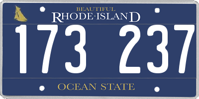 RI license plate 173237
