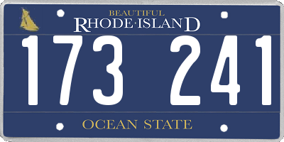 RI license plate 173241