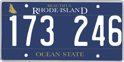 RI license plate 173246