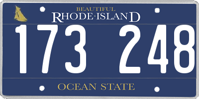 RI license plate 173248