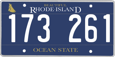 RI license plate 173261