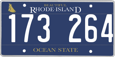 RI license plate 173264