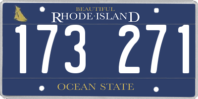 RI license plate 173271