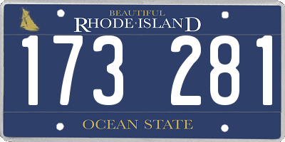 RI license plate 173281