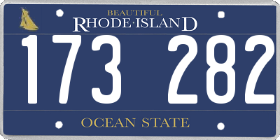 RI license plate 173282
