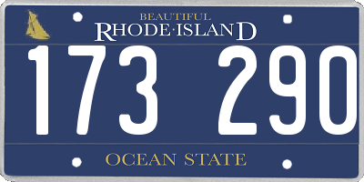 RI license plate 173290