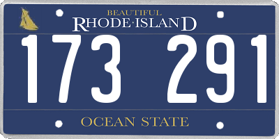 RI license plate 173291