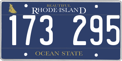 RI license plate 173295