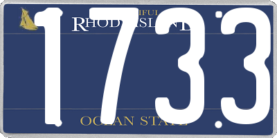 RI license plate 1733