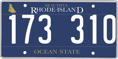 RI license plate 173310