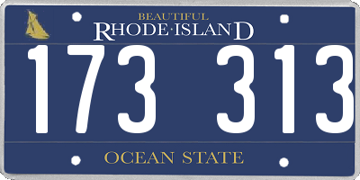 RI license plate 173313
