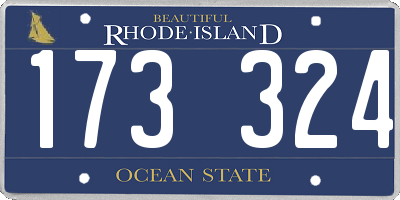 RI license plate 173324