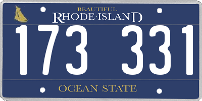 RI license plate 173331